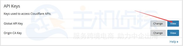 申请到 CloudFlare API key