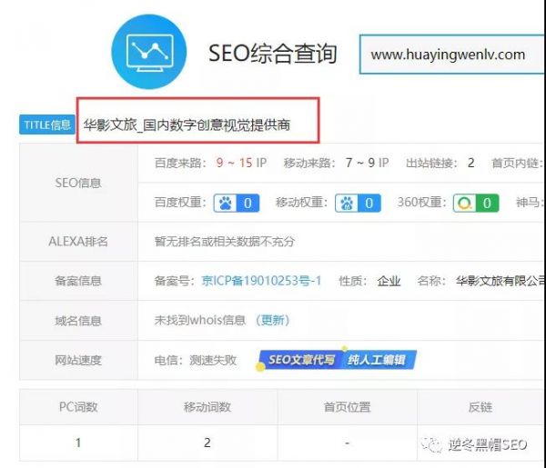 逆冬:新报名徒弟网站实战分析 SEO其实并不简单!